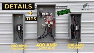 400 AMP w/ TWO DISCONNECTS - DETAIL OVERVIEW #electricalpanel #shopbuild #homesteading