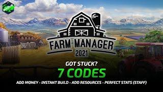 FARM MANAGER 2021 Cheats: Add Money, Instant Build, Perfect Stats (Staff), ... | Trainer by PLITCH