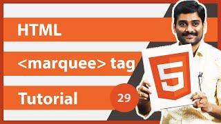 HTML marquee Tag | Scroll Text - HTML Tutorial 29 