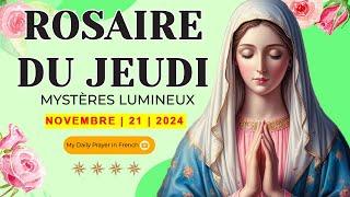 ROSAIRE DE GUÉRISON: MYSTÈRES LUMINEUX, ROSAIRE DU JEUDI21 NOVEMBRE 2024 PRIÈRE POUR LE BONHEUR