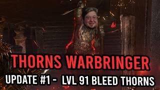 Thorns Warbringer Build | Update #1 Bleed Thorns - Pinnacle Content Ez! | Kalltorak Path of Exile 2