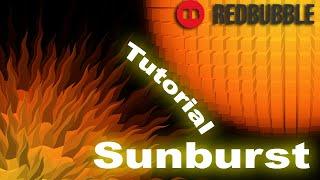 How to Make a Geometric Sunburst & Starburst Design #shorts