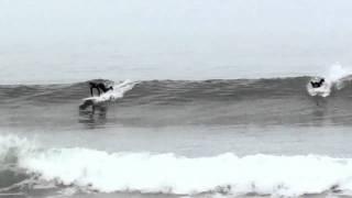 Surfing the point, Ventura 22 July 2010