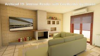 Archicad 19: Interior Render with CineRender by Maxon