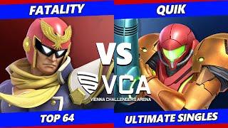 VCA 2022 - Fatality (Captain Falcon) Vs. quiK (Samus) SSBU Ultimate Tournament