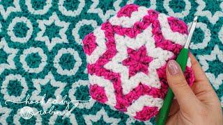 Create an AMAZING Hexagon Motif with JUST 2 COLOURS! 