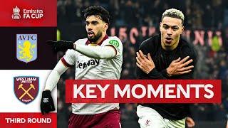 Aston Villa v West Ham United | Key Moments | Third Round | Emirates FA Cup 2024-25