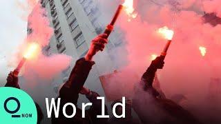 Ukrainian Protesters Clash with Police After Activist Sentenced
