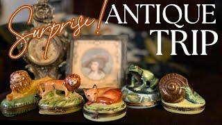 SURPRISE ANTIQUE TRIP! / Thrifting Antiques & Vintage Treasures