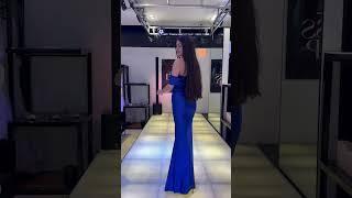 Royal Elegance: Off-the-Shoulder Blue Dress  | The Dress Shop | Las Vegas Prom Shopping