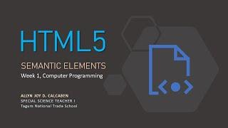 Q2_Week 01 (Part 1) | HTML5 Semantic Elements