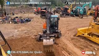 Máy xúc lốp doosan DX55 năm 2020 giá vài trăm triệu tại bãi Quang Huyền