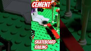 Cement and skateboard railing #skateboard #railing #cement #lego #lovebricks #legoideas #art #legos