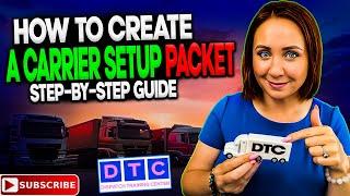 Guide on how to create a carrier setup packet #dispatchtrainingcenter #dispatcher #eld #dispatcher