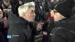 Tensioni alla manifestazione antifascista di Brescia