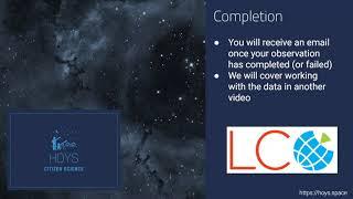 1 Submitting an observation for the HOYS Las Cumbres Observatory project