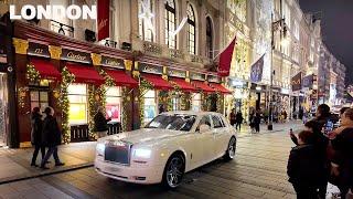 London's Best Luxury Night Walk | Mayfair, Regent Street and Oxford Street | LONDON WALK [4K]