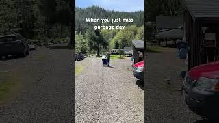 When you forget to put out the garbage bins the night before #adulting #chores #garbage