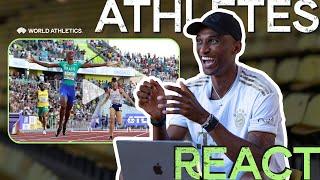 's Alison dos Santos reacts to record-breaking 400m hurdles gold medal | Athletes React