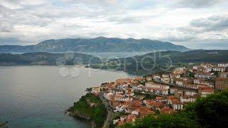 Sea And Mountains In Lastres, Asturias, Spain. Timelapse. Stock Footage