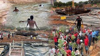 Watch how NDC supporters besiege the National cathedral & take turns in swimming in the water