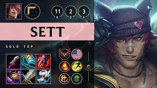 Sett Top vs Shen: Triple Kill, Legendary - NA Grandmaster Patch 14.23