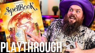 We're Going to Magic School! Spellbook Board Game Playthrough!
