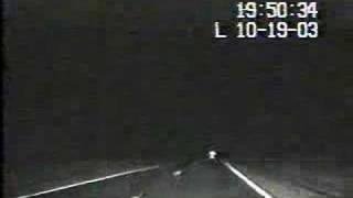 A Minnesota police officer hits a deer