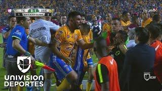 Patadas, puñetazos y empujones entre jugadores de Tigres y América