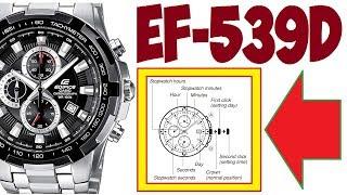 Casio Edifice EF-539D-1A set time, date, chronograph