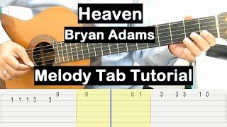 Bryan Adams Heaven Guitar Lesson Melody Tab Tutorial Guitar Lessons for Beginners