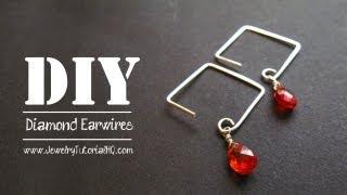 How to Make Square or Diamond Shaped Earwires - Jewelry Tutorial