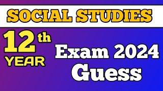 GUESS SOCIAL STUDIES 2ND YEAR CLASS ANNUAL EXAM 2024/25 ACCORDING TO SCHEME METHOD PUNJAB TEXT BOARD