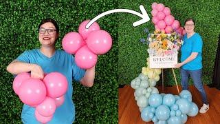 Make your Welcome Sign POP with a Balloon Garland Spiral!