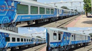 New Types of Vistadome Coaches In Transit To Western Railways With Asansol WAG9 , Indian Railways