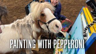 Painting with Pepperoni the Mini Horse [Stuck in Vermont 686]