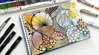 Zentangle with Watercolor | Creative & Relaxing Art Therapy Tutorial