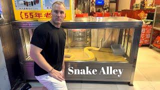 Eating Snakes & Reviewing The Restaurants In Snake Alley Taipei City, Taiwan | Street Night Markets!