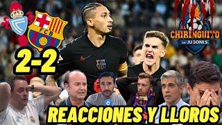  MEJORES LLOROS Y REACCIONES | CELTA 2 BARCELONA 2 - Locura de partido - GOLES Y RESUMEN