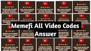 Memefi All Video Codes And Answer | memefi video code