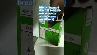 SIEMENS betagard  MCB C 25 240/415V~ 50/60Hz 7500A miniature circuit breaker (MCB)