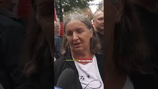 "Już się uczysz po niemiecku?" Protest zwolenników PiS #polityka #polska #protest #news #shorts