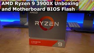 AMD Ryzen 9 3900X Unboxing and Motherboard BIOS Flash