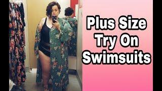 Plus Size Try on : in the dressing room (swimsuits)