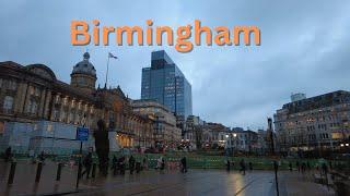 Birmingham City Centre Evening walk | Winter walks | Town and City walks