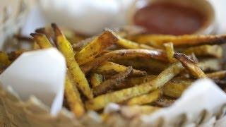 Baked Curry Fries Recipe || KIN EATS