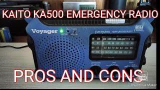 KAITO KA500 EMERGENCY RADIO PRO'S & CONS