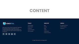 CSS Footer Design | Responsive footer design HTML CSS