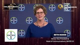 Senior VP of BAYER, Beth Roden addresses the Foreign Press Correspondents in the USA