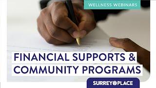 Getting Started: Financial Supports & Community Programs